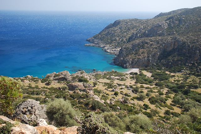 Voyage Crète, côte sud bleu azur 