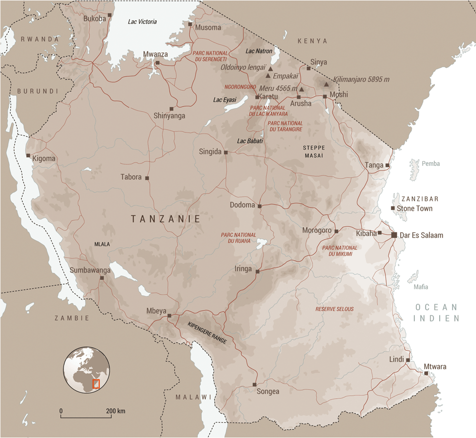 Le Mont Kilimandjaro et le Mont Meru